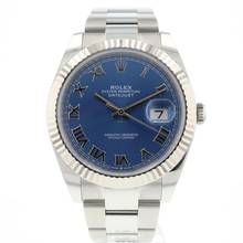 Thumbnail von Rolex Datejust 41 Fluted Oyster Azzurro Blue Roman Dial NEW '25