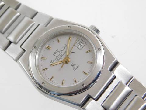 IWC Ingenieur SL 26 mm Damenuhr , super selten mit Millimeter Papier Zifferblatt Millimeter Papier Zifferblatt Stahl mit Stahlband C 2249