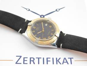 Thumbnail von Breitling Callisto 34 mm Stahl Gold Herrenuhr im Top Zustand mit neuem Lederband