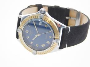 Thumbnail von Breitling Callisto 34 mm Stahl Gold Herrenuhr im Top Zustand mit neuem Lederband