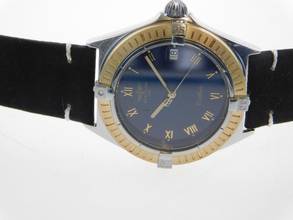 Thumbnail von Breitling Callisto 34 mm Stahl Gold Herrenuhr im Top Zustand mit neuem Lederband