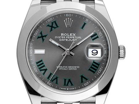 Rolex Datejust 41 Wimbledon Ref.126300 2024 Full Set wie Neu Datejust Stahl Wimbledon