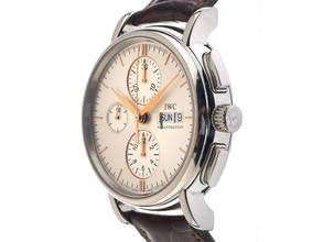 Thumbnail von IWC Portofino Chronograph Day Date Ref.IW378302 2010 Full Set original Vintage unpoliert Portofino Day Date Chronograph Krokoleder Faltschließe