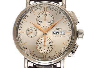 Thumbnail von IWC Portofino Chronograph Day Date Ref.IW378302 2010 Full Set original Vintage unpoliert Portofino Day Date Chronograph Krokoleder Faltschließe