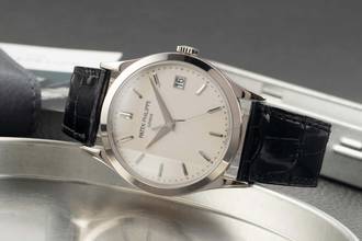 Thumbnail von Patek Philippe Calatrava 18K (0,750) Beyaz Altın Otomatik Ref. 5296G-010 B&P 2009
