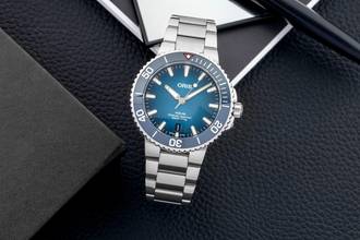 Thumbnail von Oris Aquis Date Stahl Automatik Herrenuhr Ref. 01 733 7732 4185 Box & Papiere