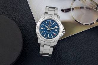 Thumbnail von Breitling Chronomat Colt Blue Dial Stahl Automatik Herrenuhr Ref. A17313101C1A1 B&P 2021