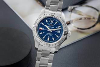 Thumbnail von Breitling Chronomat Colt Blue Dial Stahl Automatik Herrenuhr Ref. A17313101C1A1 B&P 2021