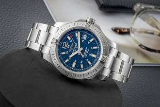 Thumbnail von Breitling Chronomat Colt Blue Dial Stahl Automatik Herrenuhr Ref. A17313101C1A1 B&P 2021