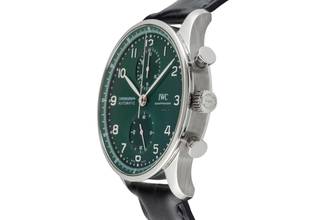 Thumbnail von IWC Portugieser Chronograph Green Dial Stahl Automatik Herrenuhr Ref. IW371615