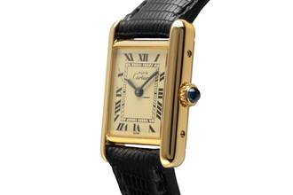 Thumbnail von Cartier Tank must de Cartier PM Ivory Dial 925 Silber Handaufzug Damenuhr