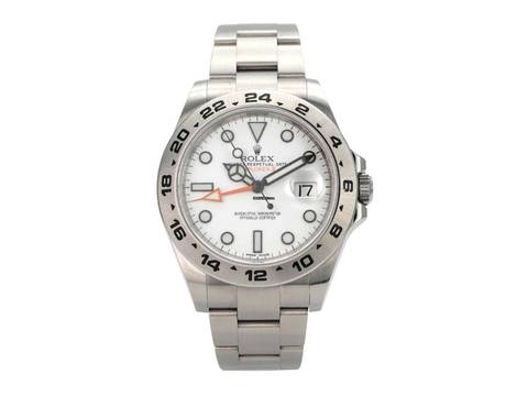 Rolex Explorer II 42 Edelstahl 216570 weißes Zifferblatt