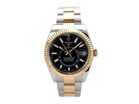 Rolex Sky-Dweller Edelstahl / Gelbgold Ref. 326933 schwarzes Zifferblatt