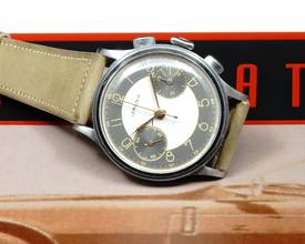 Thumbnail von Lemania RARE 15TL CHRONOGRAPH BEZAUBERNDER RADIALZIFFERBLATT AUS DEN FRÜHEN 40er JAHREN VINTAGE