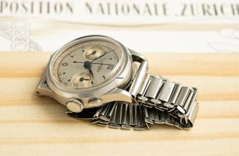 Thumbnail von Lemania 28,9 CHRONOGRAPH FÜR DIE NATIONALEXPOSITION 1939 IN ZÜRICH SELTENES VINTAGE