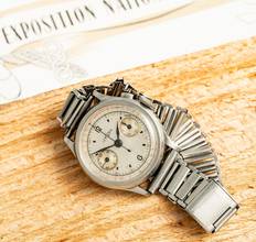 Thumbnail von Lemania 28,9 CHRONOGRAPH FÜR DIE NATIONALEXPOSITION 1939 IN ZÜRICH SELTENES VINTAGE
