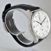 Thumbnail von IWC Portugieser Chronograph Portuguese IW3714 chronograph silver dial Full Set 2004