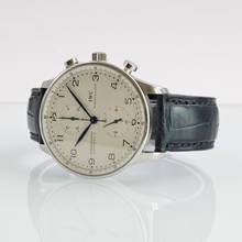 Thumbnail von IWC Portugieser Chronograph Portuguese IW3714 chronograph silver dial Full Set 2004