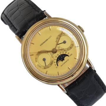 Eberhard & Co. Les Quantièmes 36014 Calendar Moonphase by 33MM golden plated Full Set