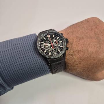  TAG Heuer Carrera Calibre Heuer02 Chrono Cerâmica 43mm Automático Completo 