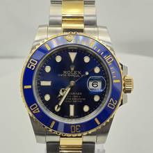 Thumbnail von Rolex Submariner Date Gold & Stahl Bluesy Keramik 40mm Automatik Komplett