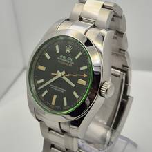 Thumbnail von Rolex Milgauss Schwarzes Zifferblatt Grüner Saphir 40mm Automatik Komplett