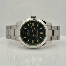 Thumbnail von Rolex Milgauss Schwarzes Zifferblatt Grüner Saphir 40mm Automatik Komplett