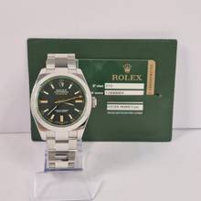 Thumbnail von Rolex Milgauss Schwarzes Zifferblatt Grüner Saphir 40mm Automatik Komplett