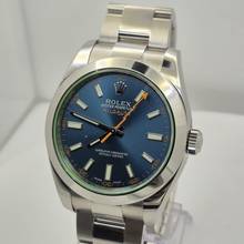 Thumbnail von Rolex Milgauss Blaues Zifferblatt Grüner Saphir 40mm Automatik Vollständig