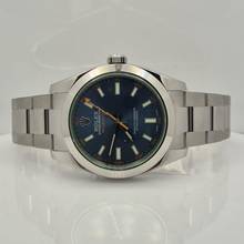 Thumbnail von Rolex Milgauss Blaues Zifferblatt Grüner Saphir 40mm Automatik Vollständig
