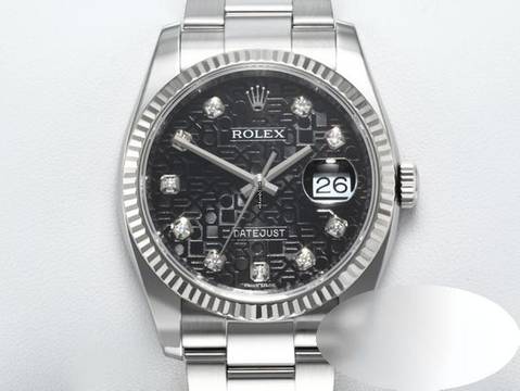 Rolex Datejust 36 36mm 116234 2010 Stahl Weissgold 750 Diamanten Automatik Stainless Steel 18kt White Gold Oyster-band Chronometer Black Dial