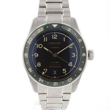 Longines Spirit Zulu Time Steel Black Dial Like New '25