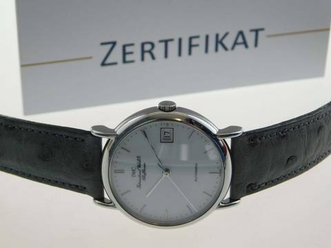 IWC Portofino Automatic Edelstahl Datum 34 mm im Top Zustand Automatik mit Lederband