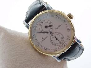 Thumbnail von Chronoswiss Régulateur Automatik massiv 18 Karat Gelbgold / Edelstahl mit Glasboden im Top Zustand Box und Zubehör Krokoband und Faltschließe wie Neu