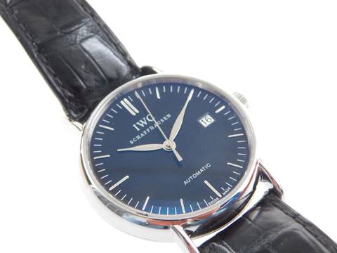 IWC Portofino Automatic Herrenuhr 39mm mit Krokoband und Faltschließe Top Zustand original Band und Schließe