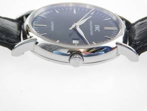 Thumbnail von IWC Portofino Otomatik Erkek Saat 39mm krokodil kayış ve katlanır toka ile mükemmel durumda orijinal kayış ve toka