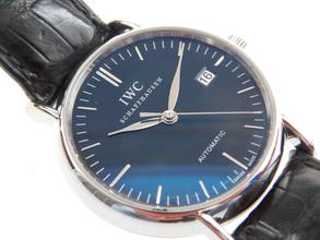 Thumbnail von IWC Portofino Otomatik Erkek Saat 39mm krokodil kayış ve katlanır toka ile mükemmel durumda orijinal kayış ve toka