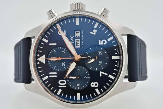 IWC Fliegeruhr Chronograph Fliegerchronograph Pilot Chronograph Blue Dial IW378011 Petit Prince Deployant