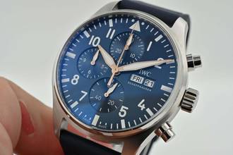 Thumbnail von IWC Fliegeruhr Chronograph Fliegerchronograph Pilot Chronograph Blue Dial IW378011 Petit Prince Deployant
