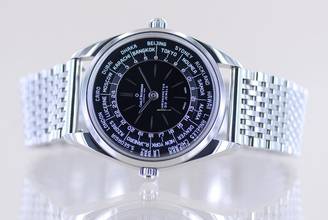 Thumbnail von Bucherer Heritage Worldtimer Automatic Stahl Black Steel 39mm Stahlband B+P