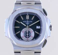 Thumbnail von Patek Philippe Nautilus Chronograph Steel Blue dial Luxusuhr Klassiker B+P