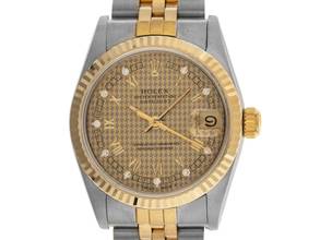 Thumbnail von Rolex Datejust 31 Jubileé Diamanten Ref.68273 1986 Full Set Original Vintage Unpoliert Datejust Medium Jubilée Diamanten open 6/9
