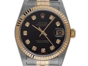 Thumbnail von Rolex Datejust 31 Ref.68273 1997 Full Set original unpoliert Vintage Datejust Medium Diamanten open 6/9