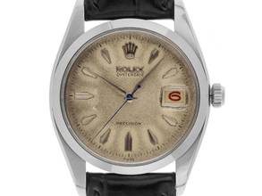 Thumbnail von Rolex Oysterdate Precision Roulette Ref.6494 Bj.1957 original Box sehr gut Vintage Oysterdate Precision Roulette open 6/9
