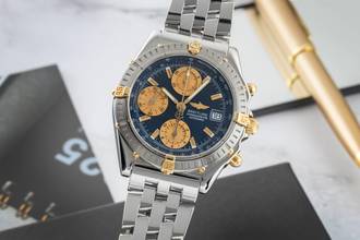 Thumbnail von Breitling Chronomat Chronograph Stahl / Gold Automatik Herrenuhr Ref. B13352 Box