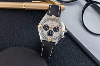 Thumbnail von Breitling Callisto Chronograph Stahl vergoldet Handaufzug Herrenuhr Ref. 80520