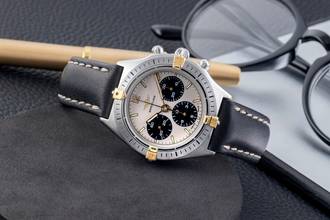 Thumbnail von Breitling Callisto Chronograph Stahl vergoldet Handaufzug Herrenuhr Ref. 80520