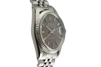 Thumbnail von Rolex Datejust 36 Grey Dial Stahl / Weissgold Automatik Herrenuhr 1601 Vintage