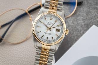 Thumbnail von Rolex Datejust 36 Stahl / Gold White Dial Automatik Ref. 16233 Box Klassiker