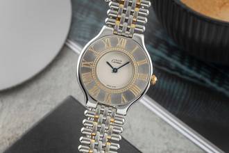 Thumbnail von Cartier 21 Must de Cartier XL Stahl / vergoldet Quarz Klassiker